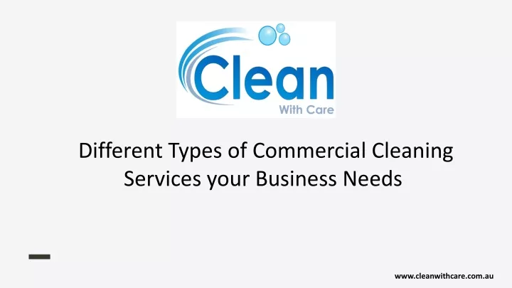 different types of commercial cleaning services