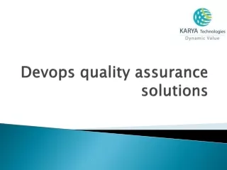 devops quality assurance solutions