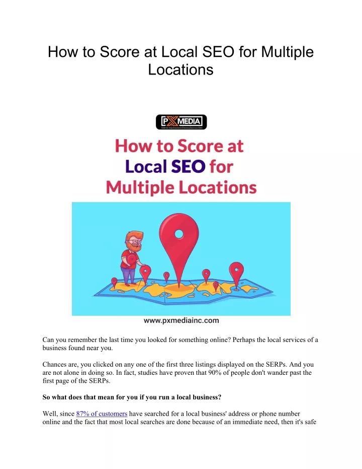 how to score at local seo for multiple locations