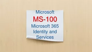 Microsoft 365 Enterprise Administrator Expert MS-100 Exam Questions