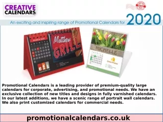 promotional calendars is a leading provider