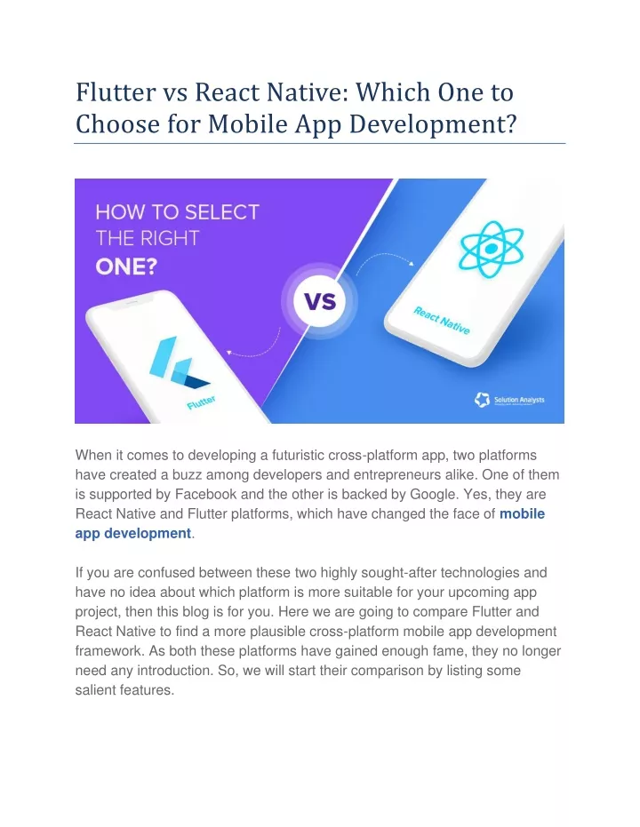 flutter vs react native which one to choose