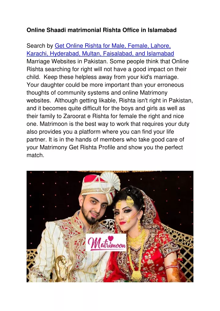 online shaadi matrimonial rishta office