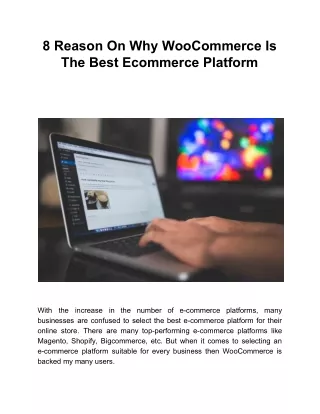 8 reason on why woocommerce is the best ecommerce