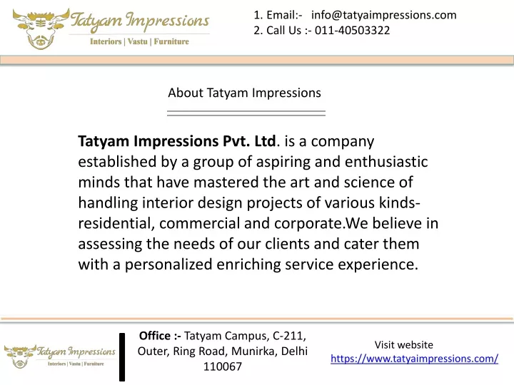 email info@tatyaimpressions com call