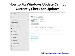 How to Fix Windows Update Cannot Currently Check for Updates