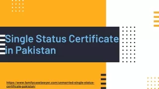 How To Get Single Certificate in Pakistan With Expert Female Lawyer