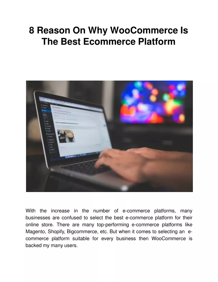 8 reason on why woocommerce is the best ecommerce platform