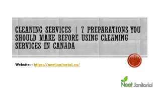 Cleaning Services | 7 Preparations You Should Make Before Using Cleaning Services in Canada