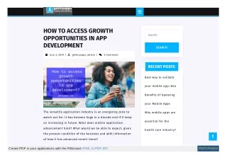 How to access growth opportunities in app development