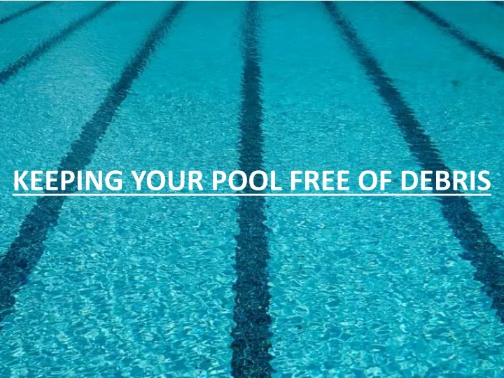 keeping your pool free of debris
