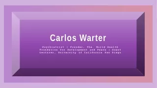 Carlos Warter MD - Associated with Chilean Society of Psychiatry
