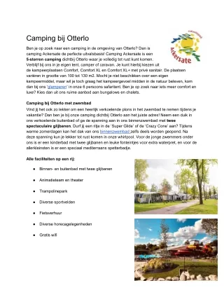 camping bij otterlo