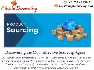 Reasons for Engaging Sourcing Agents In Dealing With Specialists