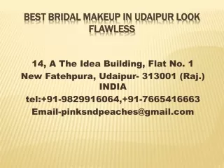 Best Bridal Makeup in Udaipur Look Flawless