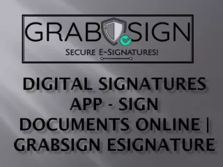 Digital Signatures App - Sign Documents Online