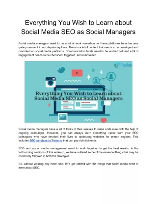everything you wish to learn about social media