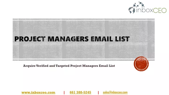 project managers email list