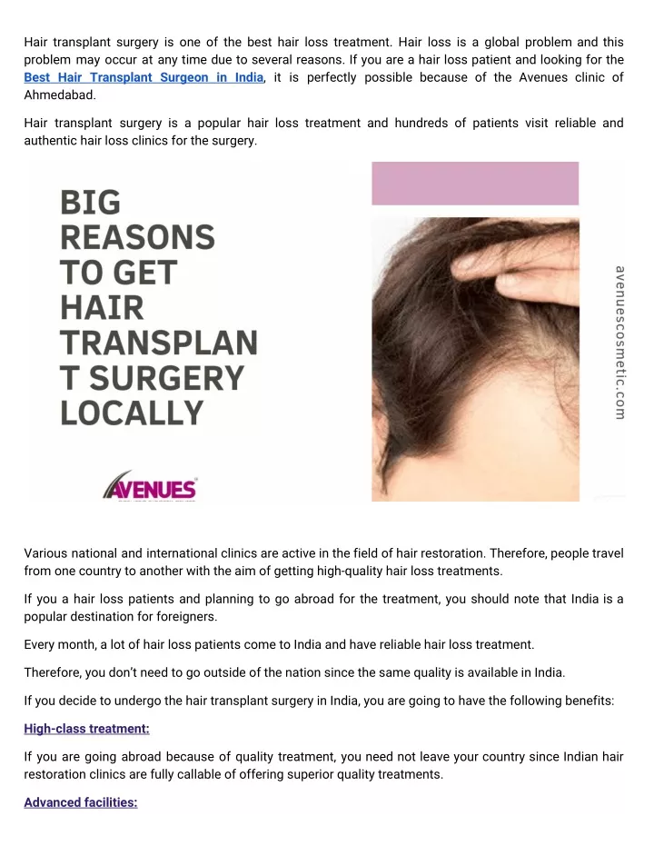 hair transplant surgery is one of the best hair
