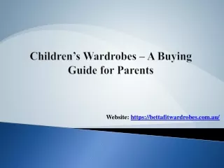 Children's Wardrobes - A Buying Guide for Parents