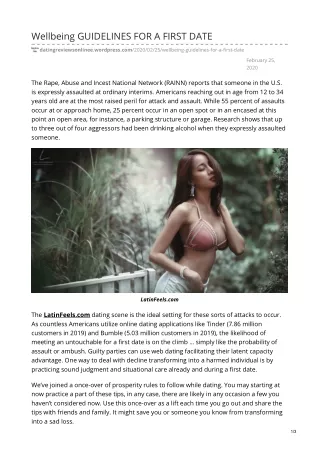 wellbeing guidelines for a first date