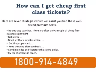 how can i get cheap first class tickets