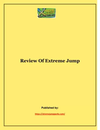 Review Of Extreme Jump