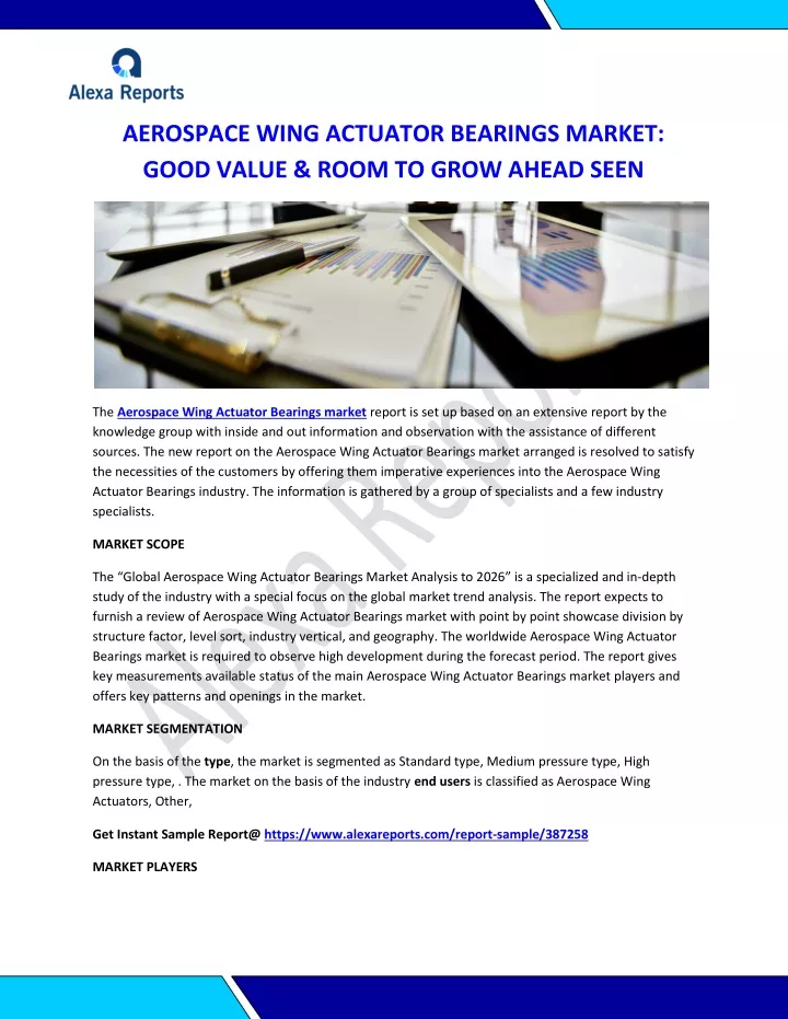 aerospace wing actuator bearings market good