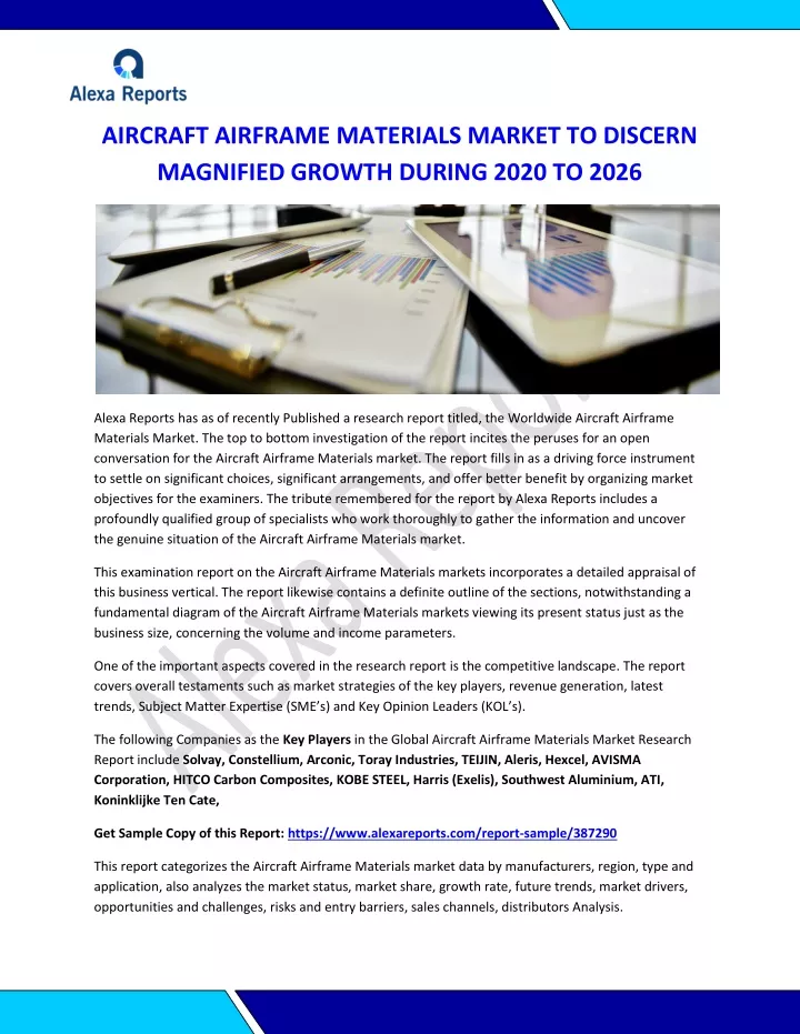 aircraft airframe materials market to discern
