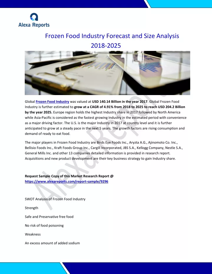 PPT Frozen Food Industry Forecast And Size Analysis 2018 2025 