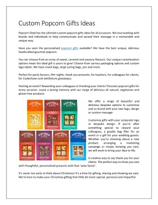 custom popcorn gifts ideas popcorn shed