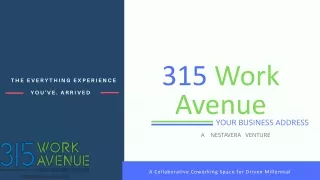 Best coworking Office space| Shared workspace 315 Work Avenue