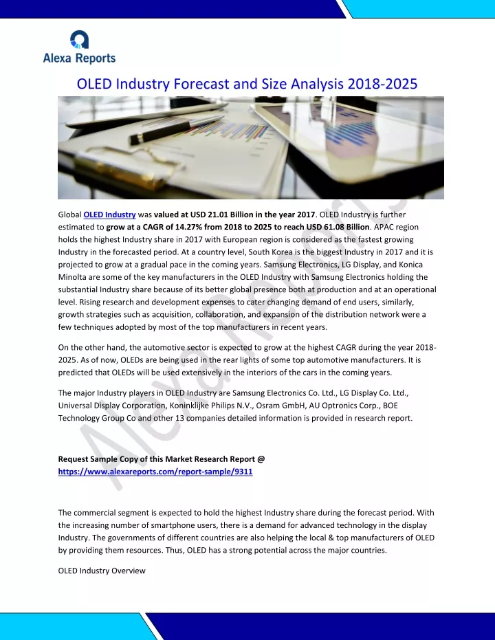 oled industry forecast and size analysis 2018 2025