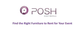 Find the Right Furniture to Rent for Your Event