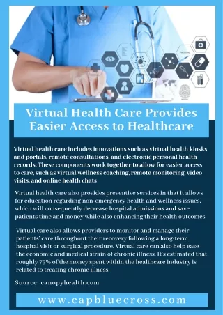 Virtual Health Care Provides Easier Access to Healthcare