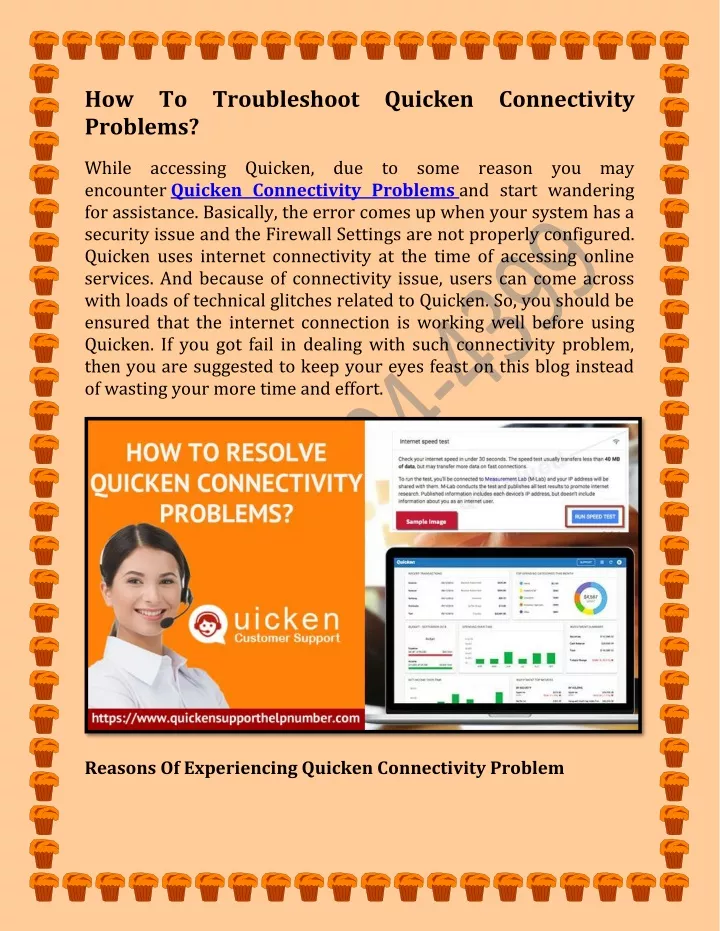 how to troubleshoot quicken connectivity problems