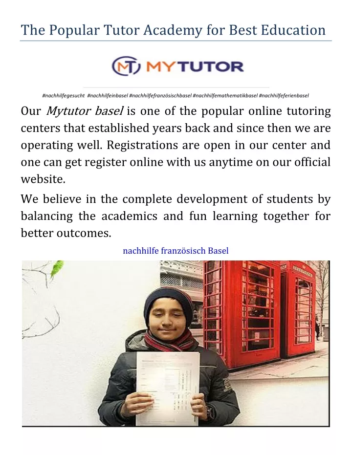 the popular tutor academy for best education