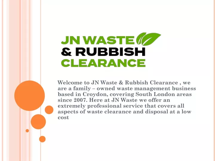 welcome to jn waste rubbish clearance