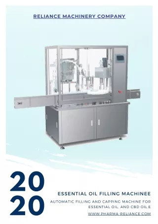 Automatic bottle filling and capping machine for pharmaceutical RELIANCE