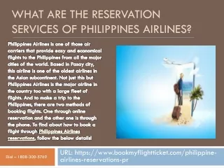 Philippines Airlines Reservations