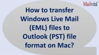 EML to PST Converter for Mac Software