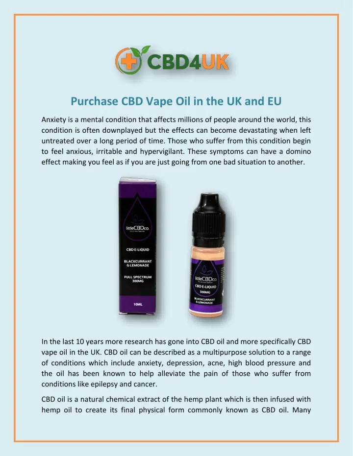 purchase cbd vape oil in the uk and eu