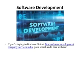 Best software development company services india