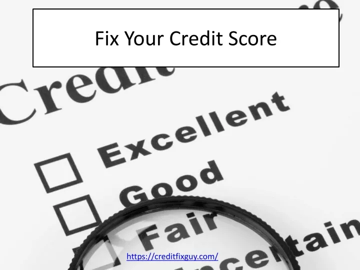 fix your credit score