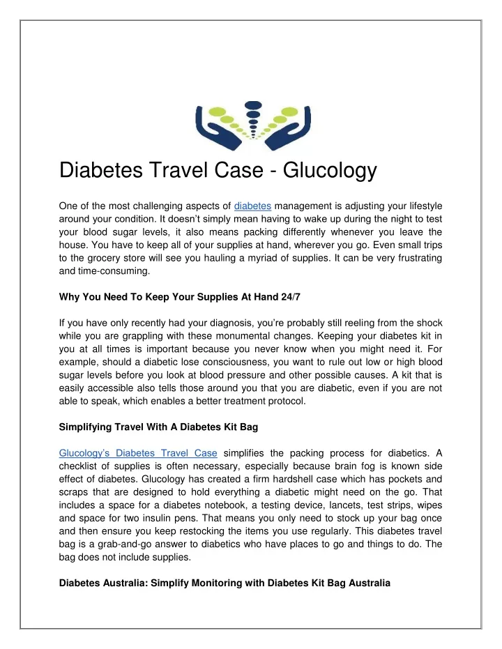 diabetes travel case glucology