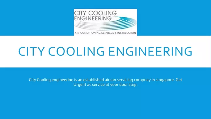 city cooling engineering