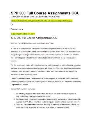 spd 300 full course assignments gcu just click