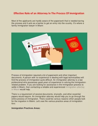 effective role of an attorney in the process