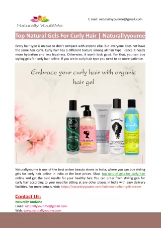 Top Natural Gels For Curly Hair-Naturallyyoume