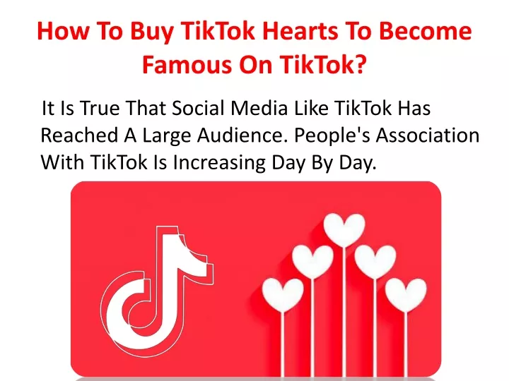 how to buy tiktok hearts to become famous on tiktok